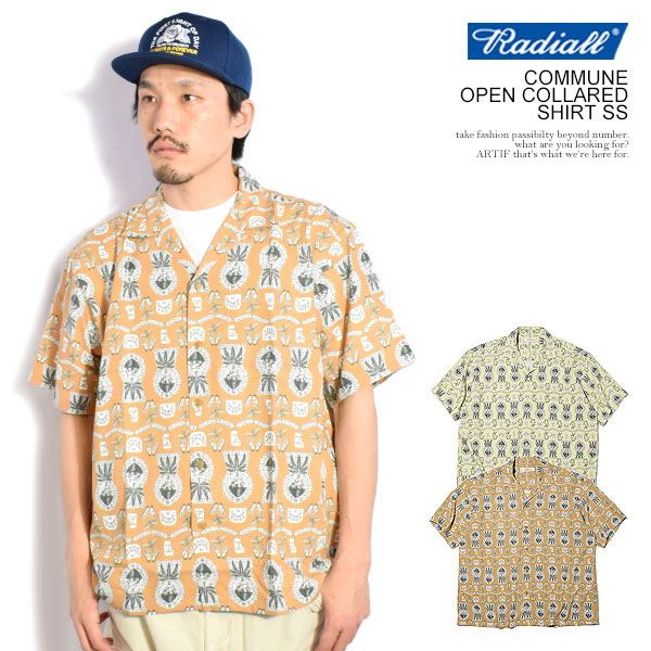 ラディアル シャツ RADIALL COMMUNE - OPEN COLLARED SHIRT S/S radiall メンズ 半袖 オープンカラーシャツ 送料無料 ストリート|CRESCENT LOTUS