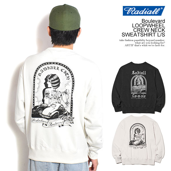 20%OFF SALE セール ラディアル スウェット RADIALL BOULEVARD - LOOPWHEEL CREW NECK SWEATSHIRT L/S メンズ トレーナー 送料無料 ストリート|CRESCENT LOTUS