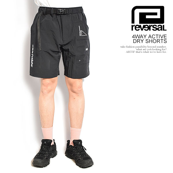 リバーサル ショートパンツ reversal 4WAY ACTIVE DRY SHORTS メンズ ショーツ 4wayストレッチナイロン 送料無料 ストリート|CRESCENT LOTUS