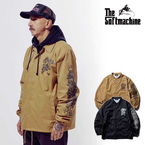ソフトマシーン ジャケット SOFTMACHINE TOTEM SKULLS JK (COACH JACKET)メンズ 送料無料