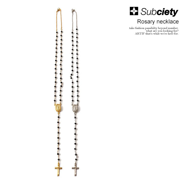 サブサエティ ネックレス SUBCIETY Rosary necklace subciety メンズ ロザリオ ビーズ チェーン 送料無料 ストリート