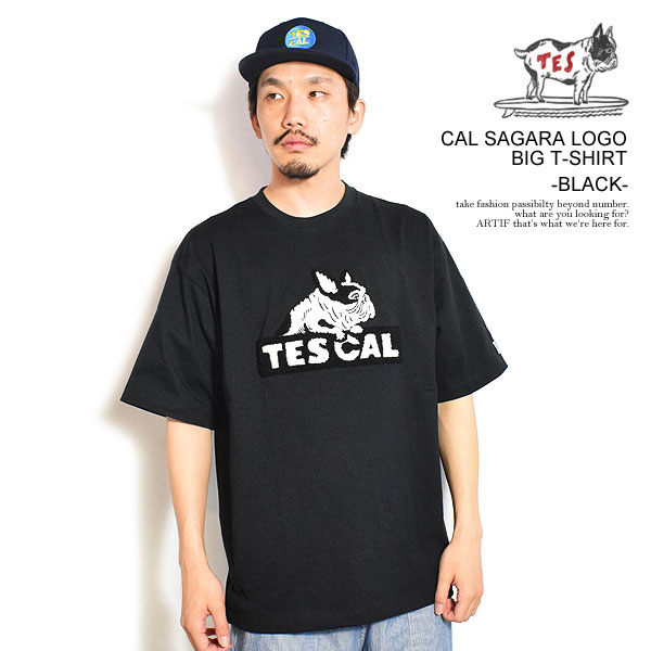 エンドレスサマー Tシャツ The Endless Summer TES CAL SAGARA LOGO BIG T-SHIRT -BLACK- メンズ 半袖 TES ビッグシルエット 送料無料 ストリート