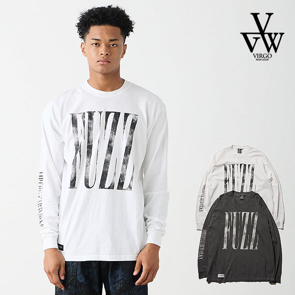 ヴァルゴウェアワークス Tシャツ VIRGOwearworks FUZZ BURNOUT L/S メンズ 送料無料