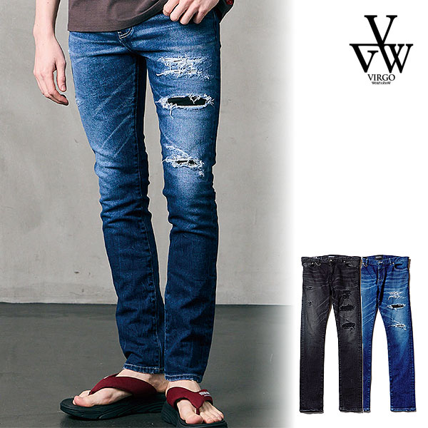 ヴァルゴウェアワークス パンツ VIRGOwearworks 女神織denimes × VIRGOwearworks DAMAGE DENIM メンズ 送料無料