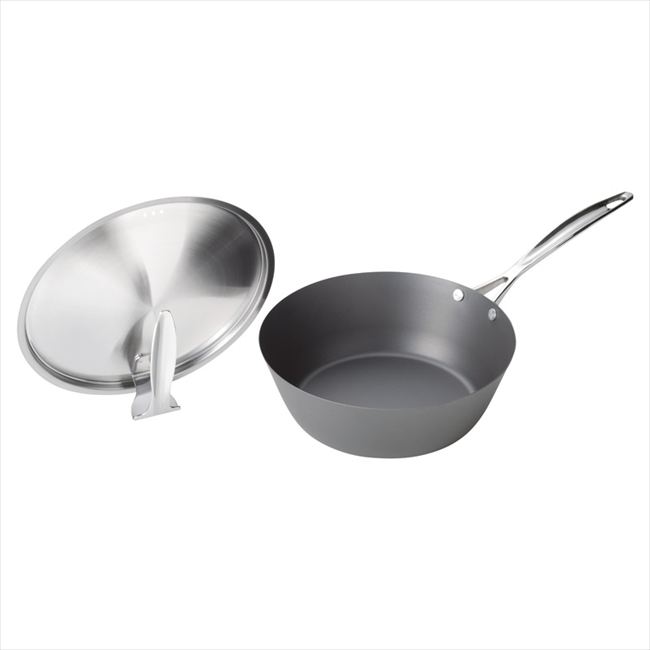 涅 IH相応う窒化鉄いため鍋24糎（蓋付）  MB-2581 内祝 内祝い お祝 御祝 祝する品 生み出すこと内祝い 差し上げ物 心地良さお祭り 粗供養 差し上げ物 フライパン-鍋・フライパン-キッチン用品・食器・調理器具