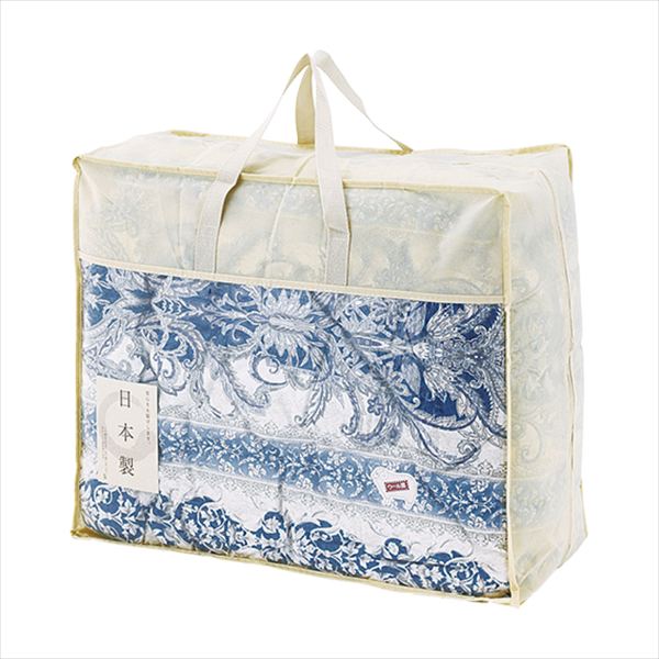 日本製 ウール50%入り合掛け布団 ブルー BW-1519-B 内祝 内祝い お祝 御祝 記念品 出産内祝い プレゼント 快気祝い 粗供養 引出物