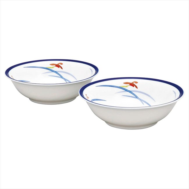 香蘭社 〈オーキッドブルーム〉 ペアボウル　 2801-2JB5 内祝 内祝い お祝 御祝 記念品 出産内祝い プレゼント 快気祝い 粗供養 引出物