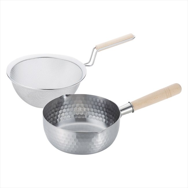 彩食庵 IH相応うステンレス鋼雪手なべ\u0026木柄ザル仕掛ける  SM-9549  内祝 内祝い お祝 御祝 祝する品 生み出すこと内祝い 差し上げ物 心地良さお祭り 粗供養 差し上げ物 その他-キッチン用品・食器・調理器具