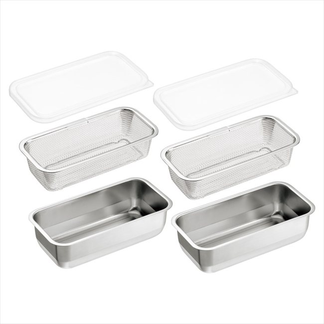 燕熟の技 バット1/3サイズ2個セット（ザル･蓋付）　 YB-800 内祝 内祝い お祝 御祝 記念品 出産内祝い プレゼント 快気祝い 粗供養 引出物
