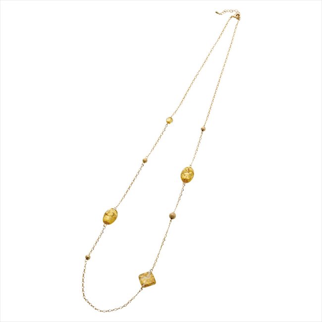 cocoro 金箔ガラスネックレス　クリア 200-APGGNK-GO 内祝 内祝い お祝 御祝 記念品 出産内祝い プレゼント 快気祝い 粗供養 引出物