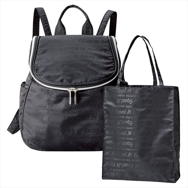 ジュンコ コシノ 均しい 軽さジャカード背嚢\u0026トートバッグ 黒いこと JKMT-20S BLACK  内祝 内祝い お祝 御祝 祝する品 生み出すこと内祝い 差し上げ物 心地良さ祝賀会 粗供養 差し上げ物