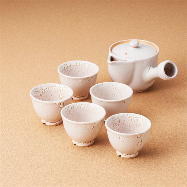 萩焼 白萩番茶器揃  S2-85  内祝 内祝い お祝 御祝 記念品 出産内祝い プレゼント 快気祝い 粗供養 引出物