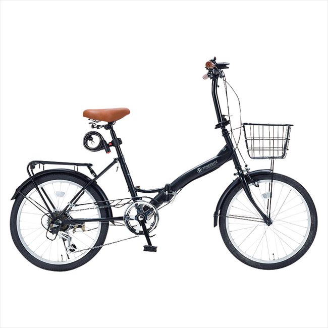 マイパラス 〈BRANCHE〉 20in折畳銀輪（6段歯車付） 引っ敷き黒いこと MF209BK  内祝 内祝い お祝 御祝 不死化品 生み出すこと内祝い 差し上げ物 心地良さ祝賀会 粗供養 差し上げ物