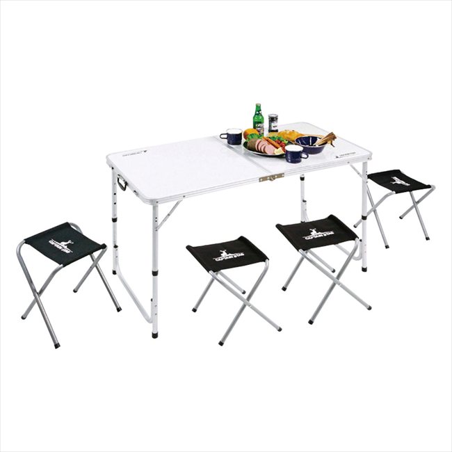 キャプテンスタッグ ラフォーレ テーブル・チェアセット （4人用） UC-0004 景品 記念品 粗品 ノベルティ 名入れ 御挨拶 ご挨拶｜キッチンの殿堂！チューボーマニア