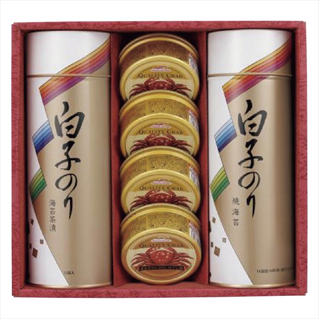 のりとカニ缶詰合わせ SN-500 景品 記念品 粗品 ノベルティ 名入れ 御挨拶 ご挨拶