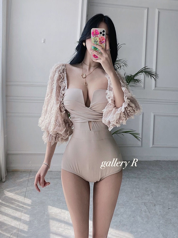 レディースファッション 水着 21人気特価 水着 モノキニ タンキニ ワンピース水着 袖付き水着 Cezar In