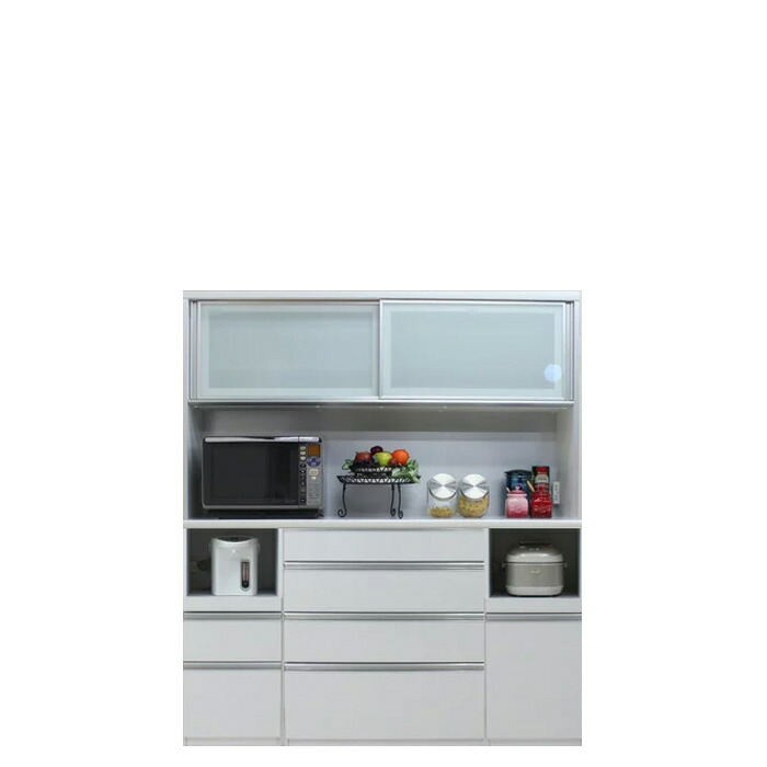 【マラソン期間中P2倍】 キッチンボード 食器棚 サイドボード カップボード オープンボード ハイタイプ 幅160cm 木目 ハイグロス ホワイト ブラウン 鏡面 モイス サイレントクローズ セミオーダー コンセント 大川家具 日本製 国産｜C-スタイル 店