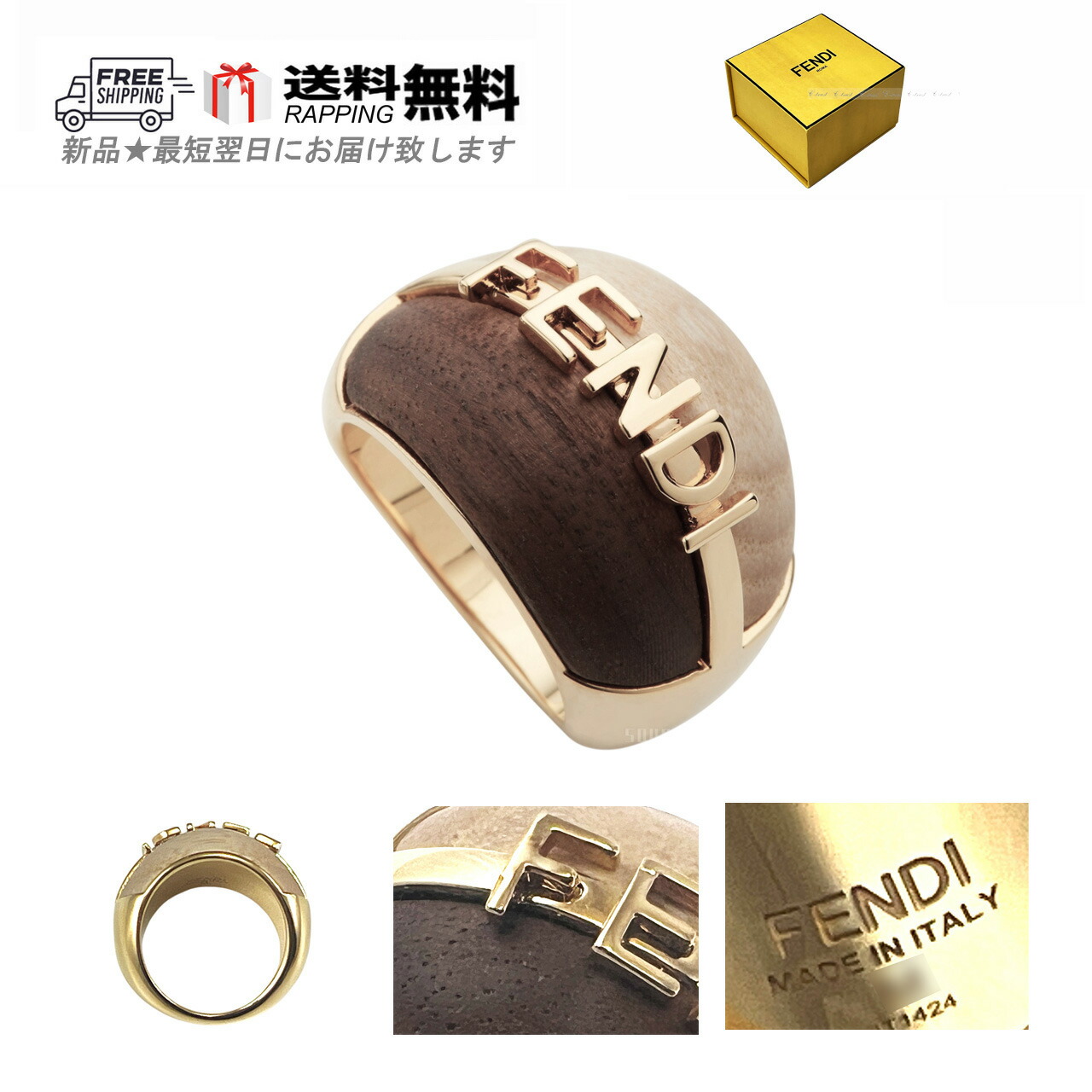 【⠀mnmoot⠀】FENDI ゴールド ロゴ パール 片耳のみ ⠀mnmoot⠀】FENDI ゴールド ロゴ パール 片耳のみ ⠀mnmoot