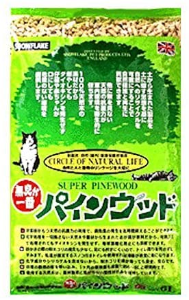 猫砂 パインウッド 6L【12袋セット】【うちゅケン君シール1枚付】システムトイレ用 トイレ砂 無臭 天然木 猫用品 おがくず 崩れる 流せる 燃やせる 国産