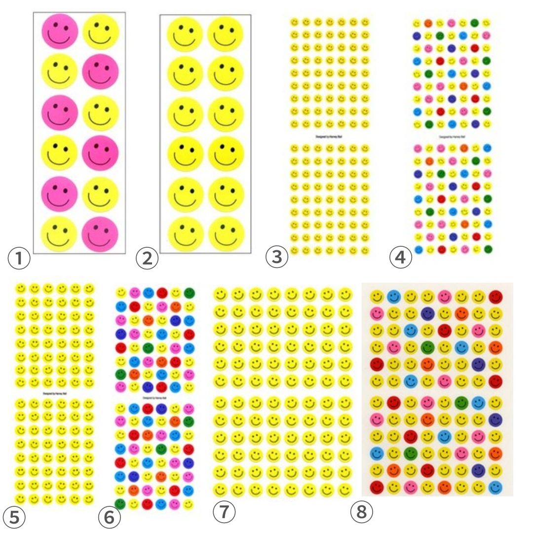 楽天市場】【スマイル・シールセットA 全8枚】ニコちゃん クリアー