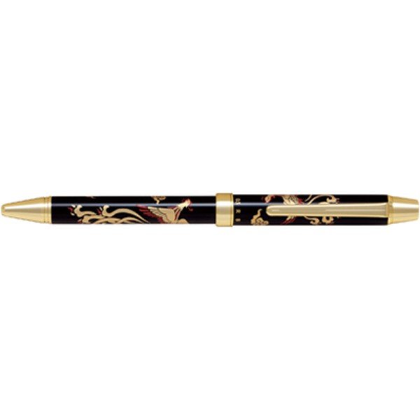 パイロット ツープラスワン 雅絵巻 鳳凰 BTHM-3SR-HO 【3個セット】 黒赤2色の油性ボールペン シャープペンシル 学用品