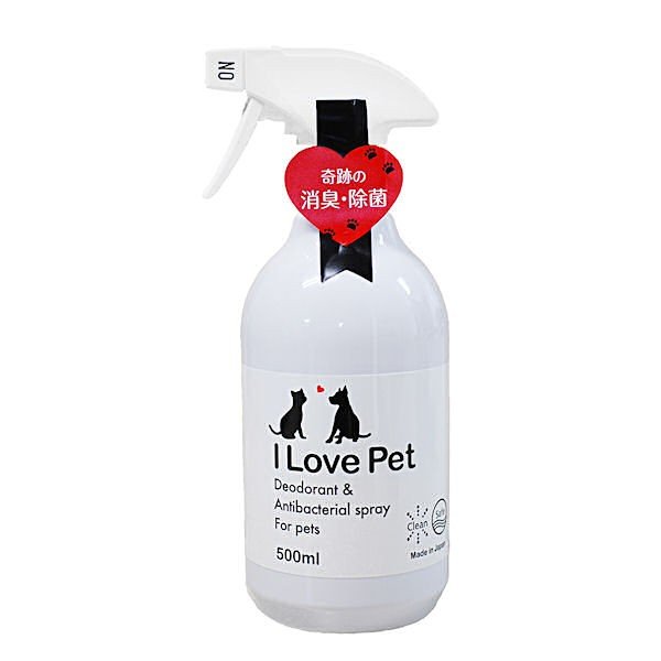 奇跡の消臭 除菌 I Love Pet 500ml 3個セット ペットの臭い消し ペット用消臭剤 除菌剤 衛生用品 におい 匂い ニオイ 犬 猫 うさぎ 送料無料 猫の尿臭 犬のパルボウィルスを消臭 除菌 ニオイの元からしっかり消臭 空間の消臭は Aluksniesiem Lv