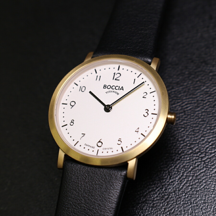BOCCIA TITANIUM Slim ボッチア チタニュウム スリム 腕時計 3335-02 メンズ 2針 ホワイト クォーツ ドイツ時計 送料無料 ブランド