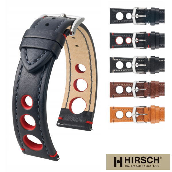 ヒルシュ ルッカ アビエ式バネ棒付き 20mm 高級時計バンド Ｌサイズ ヒルシュ HIRSCH 腕時計ベルト デューク グレー アビエ式バネ棒