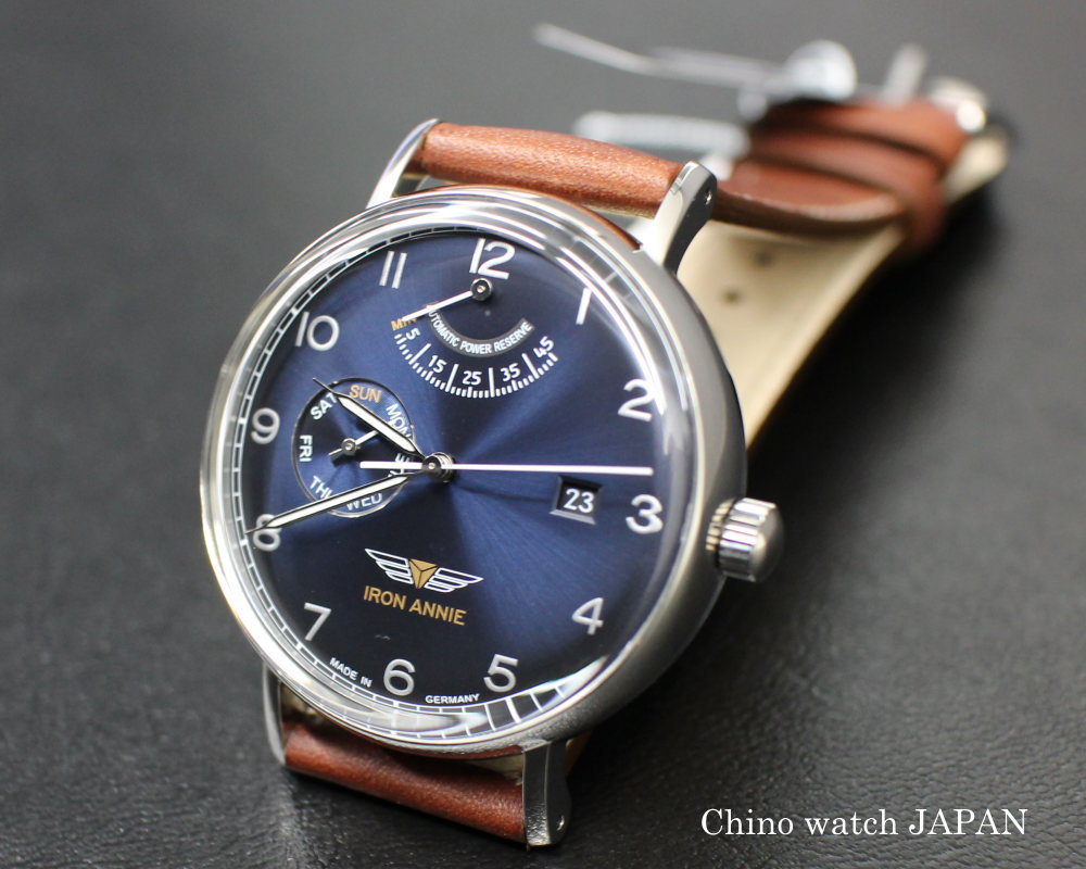 【在庫処分 88000】Sale アイアンアニー 腕時計 IRON ANNIE AMAZONAS IMPRESSION 5960-4AT パワーリザーブ計付き ユンカース JUNKERS オートマチック ドイツ時計 送料無料 メンズ ブランド 59,400円