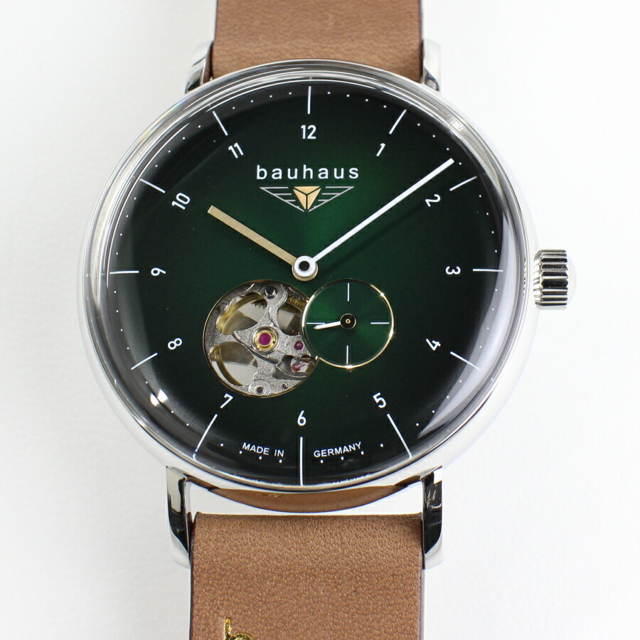 バウハウス ウォッチ BAUHAUS 2166-4AT 緑であること 自動小銃一巻き ＦＲＧ時辰儀 貨物輸送無料 メンズ ブランド名