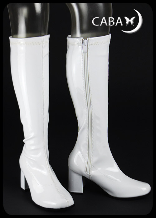 スペシャルset価格 Pleaser プリーザー ひざ丈の厚底ストレッチロングブーツ エナメル素材 白ブーツ ニーハイブーツハイヒール 厚底 Electra 00 国内配送 Iacymperu Org