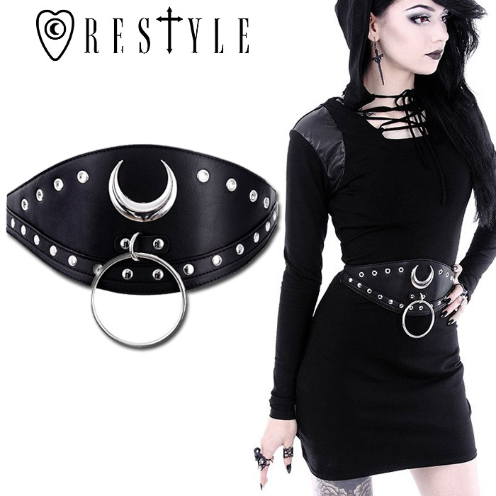 楽天市場 即納 ゴスロリ ウエストベルト アクセサリー ゴシックブランド Restyle リスタイル ロリータ 原宿系 ファッション ロリィタ スチームパンク レディース ビジュアル系 ユニセックス ライブ ステージ衣装 舞台 衣装 コスプレ イベント 三日月 キャバ