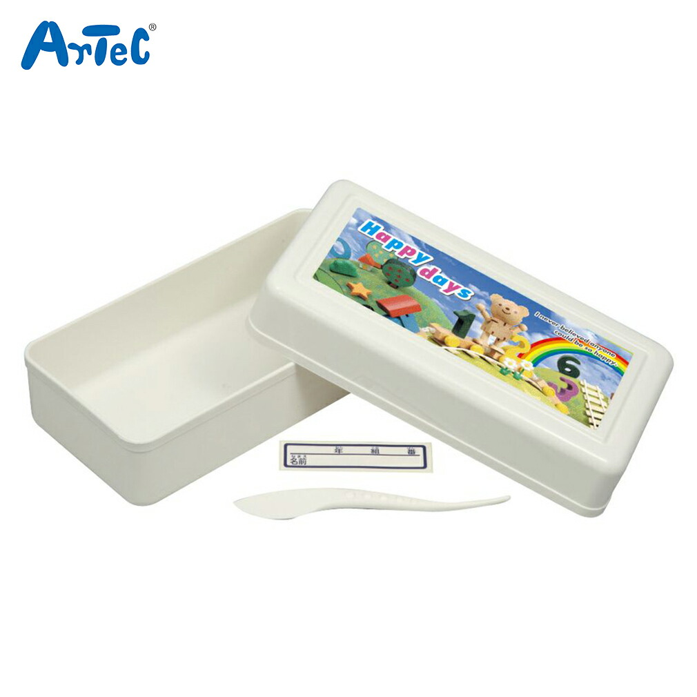 粘土ケース 粘土ケース 樹脂製 大 W200×D102×H45mm 1kg用 | ゆめ画材