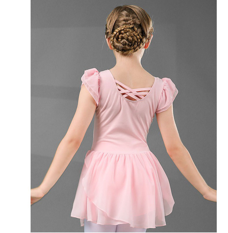 市場 キッズ用バレエ 子供 シフォンスカート バレエや発表会に ピンク ふりふり 女の子 ジュニア 110cm スカート付きこども レオタード パープル