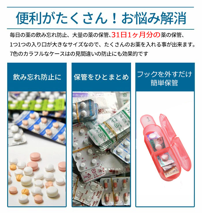 楽天市場 大容量 薬ケース 薬収納 31日間 1ヶ月用ピルケース 飲み忘れ防止に 薬箱 おしゃれ かわいい 収納 服薬管理 送料込み Am Pm 午前中 薬保険 日付シール付き ベビー服 雑貨のカーネーション