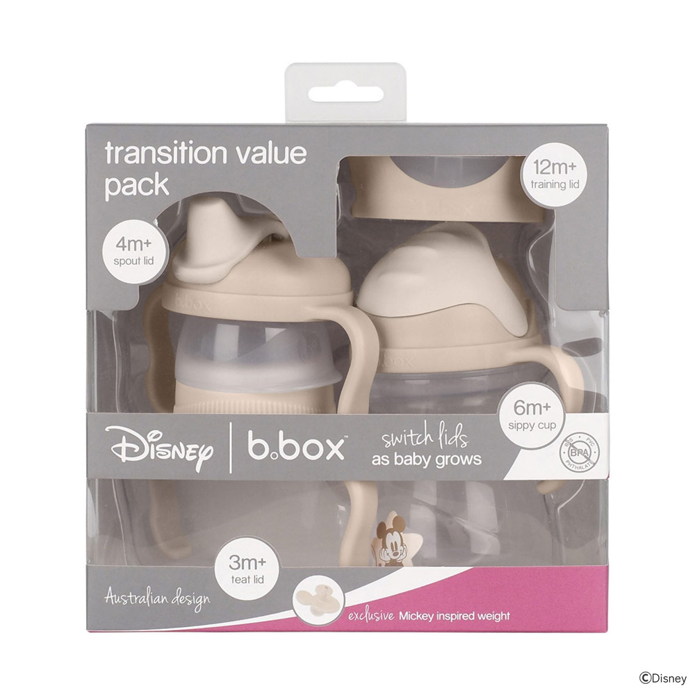 ミッキーソフト ステップアップマグパック Mickey 4way sippy cup bbox disney ディズニー プレゼント ビーボックス 誕生日 食事 新生児 赤ちゃん 男の子 女の子 トレーニングマグ 取っ手付き 送料込 シッピーカップ【ミッキーソフト】