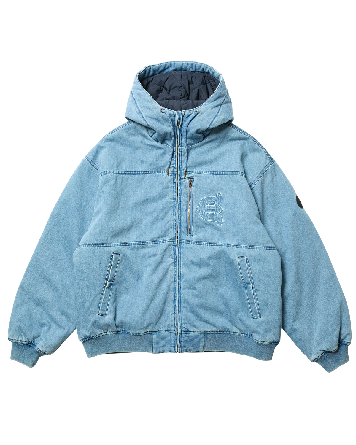 Evisen Skateboards EYE FIRE DENIM PUFF JACKET 25FW_JK07 EVISENSKATEBOARDS エビセン エビセンスケートボード|CABRON