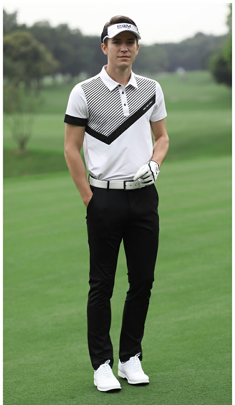 楽天市場 メンズ ゴルフシャツ 夏 半袖 ポロシャツ ホワイト ブラック マルチカラー ゴルフウェア メンズ スポーツ おしゃれ ゴルフコーディネート 男 スコアアップ スポーツ 伸縮性 薄手 Gohan