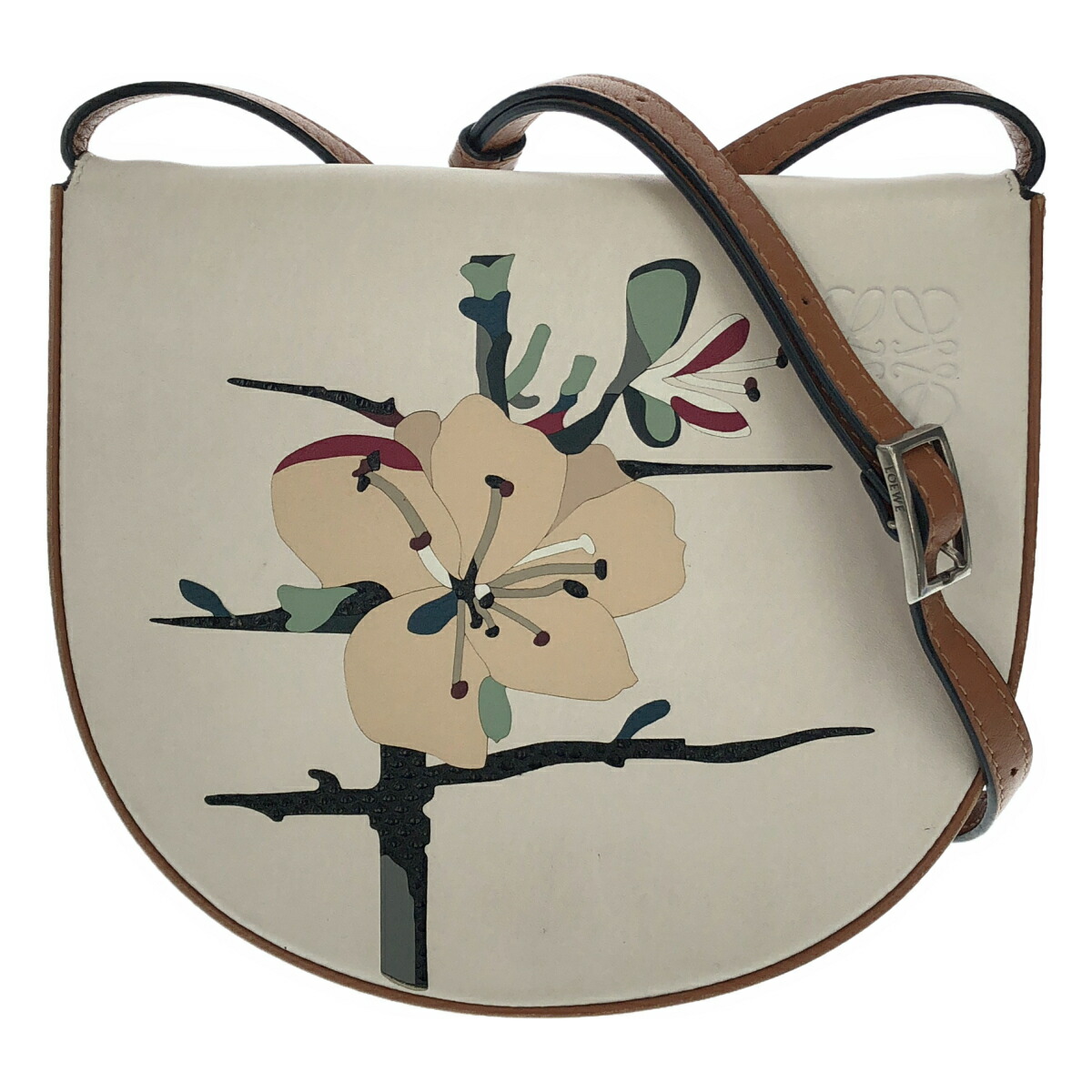 【最大限度15％OFFクーポン券】LOEWE ロエベ 踵御徒面子 赤銅色 ショルダーバッグ【中古】