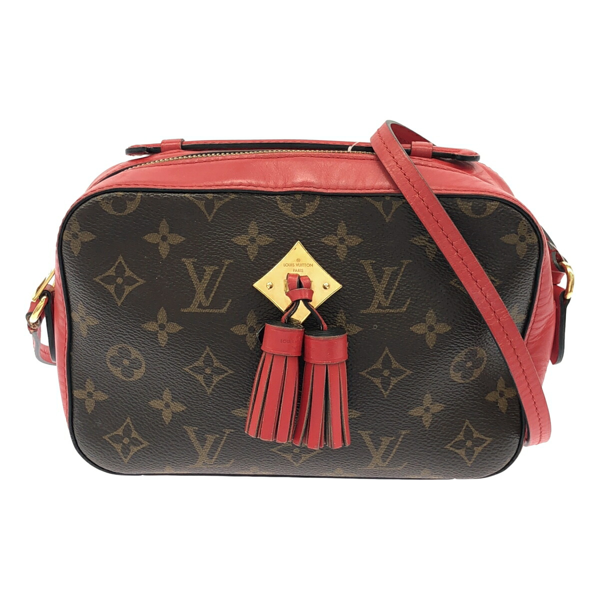 【最大限度15％OFF引き換え証】LOUIS VUITTON ルイ・ヴィトン サントンジュ 赤銅色 ショルダーバッグ【中古】