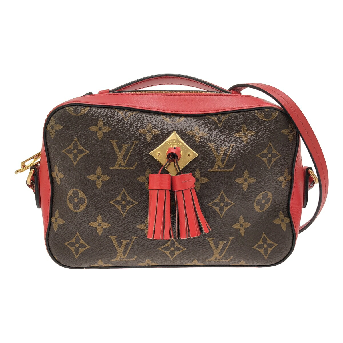 【最大限度15％OFF引き換え証】LOUIS VUITTON ルイ・ヴィトン サントンジュ 赤銅色 ショルダーバッグ【中古】