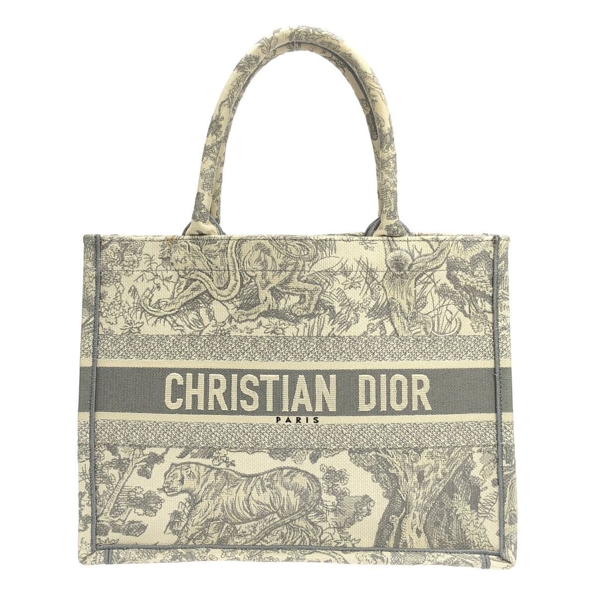 【3日間返品可】Dior ディオール ブックトートミディアム グレー トートバッグ【中古】｜カエセル