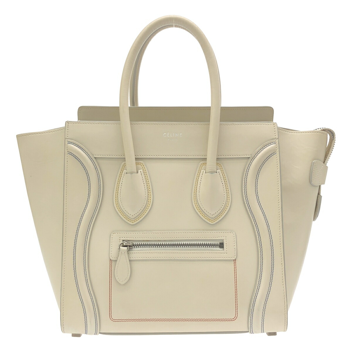 【最大限度15％OFF引き換え証】CELINE セリーヌ マイクロショッパー 白いこと ハンドバック【中古】