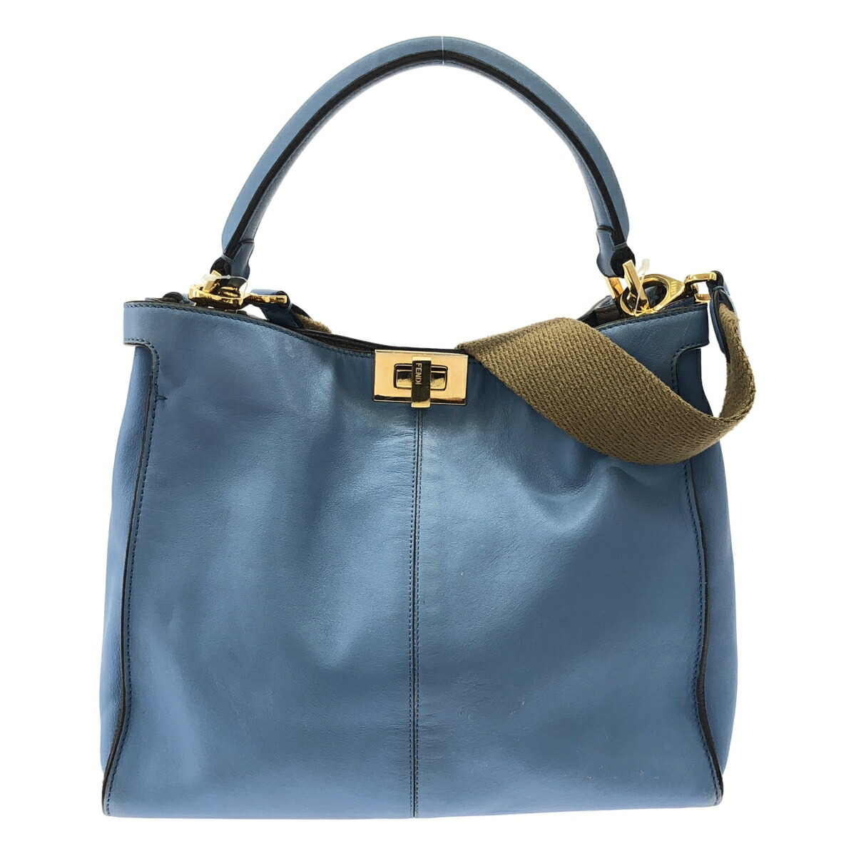 【最大限度15％OFF引き換え証】FENDI フェンディ ピーカブー エックス点火装置 青碧 2WAY御徒面子【中古】