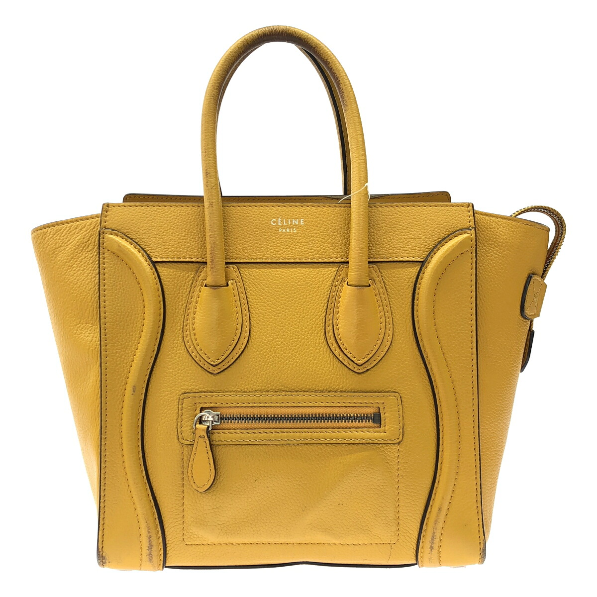 【最大限度15％OFF引き換え証】CELINE セリーヌ マイクロショッパー 黄色 ハンドバック【中古】