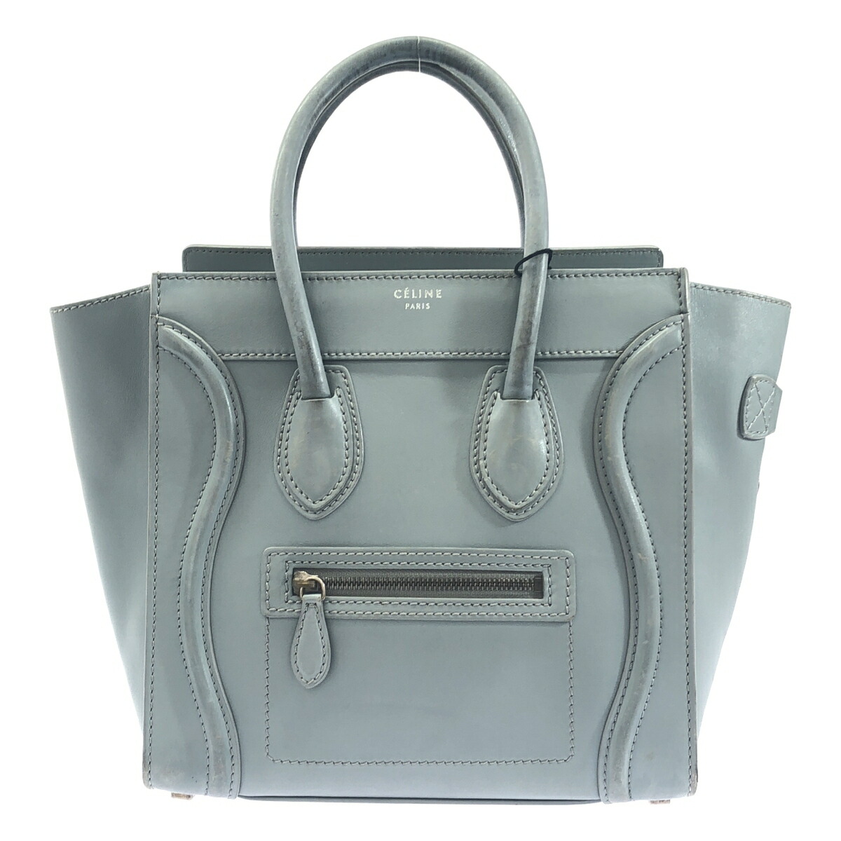 【最大限度15％OFF引き換え証】CELINE セリーヌ マイクロショッパー 薄墨色 ハンドバック【中古】