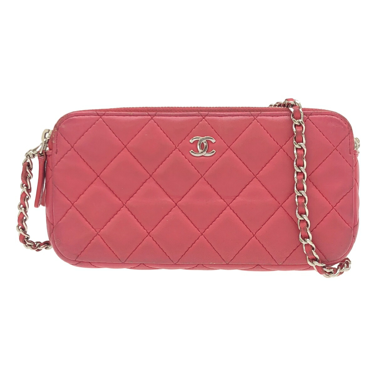 【最大限度15％OFF引き換え証】CHANEL シャネル チェーンウォレット サクラ色 ショルダーバッグ【中古】