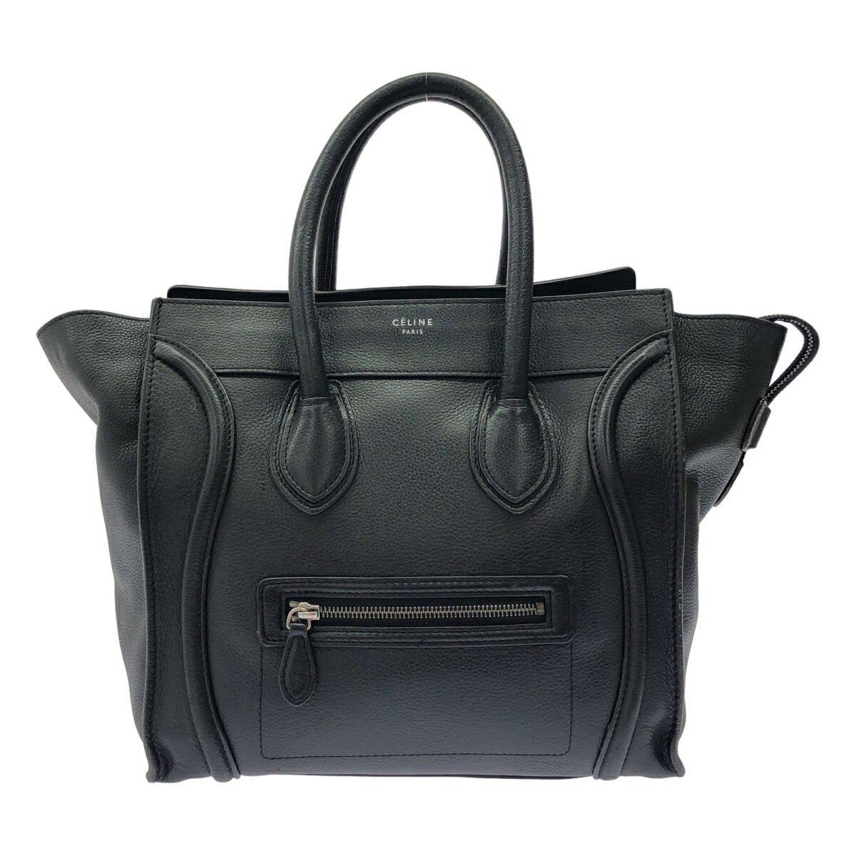 【最大限度15％OFF引き換え証】CELINE セリーヌ ミニショッパー 黒いこと ハンドバック【中古】