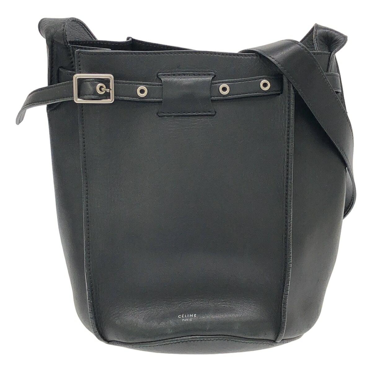 【最大限度15％OFFクーポン券】CELINE セリーヌ ビッグバッグバケット 黒いこと ショルダーバッグ【中古】