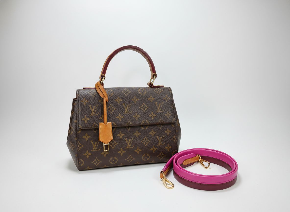【最大限度15％OFF引き換え証】LOUIS VUITTON ルイ・ヴィトン クリュニーBB 赤銅色/さくら色 2WAY御徒面子【中古】